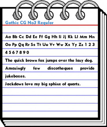 Gothic CG No3 Regular Font