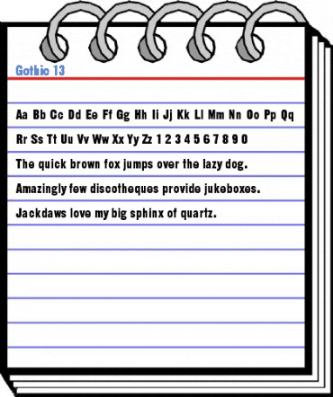 Gothic 13 Font