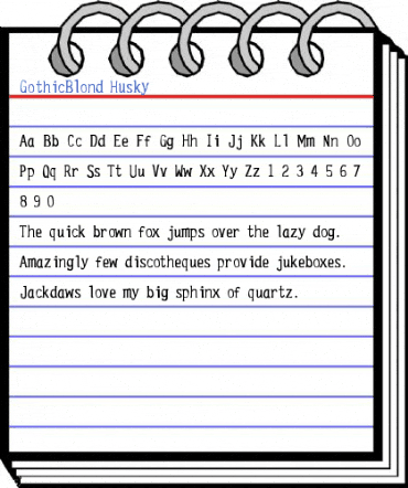 GothicBlond Husky Font