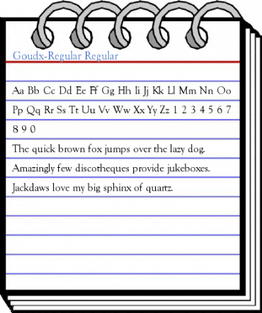 Goudx-Regular Regular Font