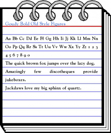 Goudy Bold Old Style Figures Font