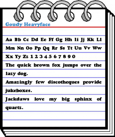 Goudy Heavyface Font