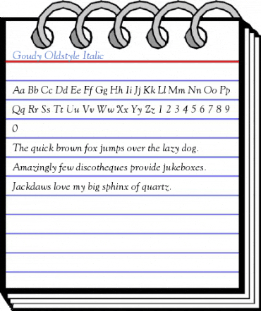 Goudy Oldstyle Italic Font