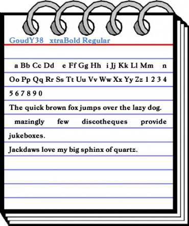 GoudY38ExtraBold Regular Font