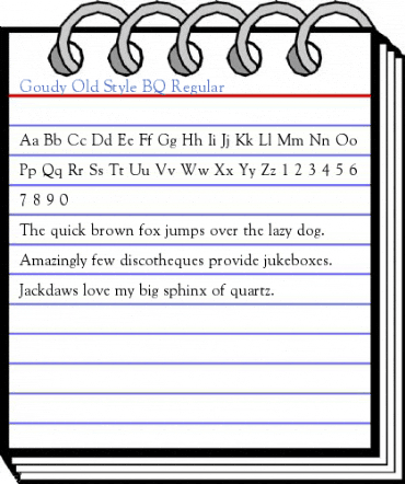 Goudy Old Style BQ Regular Font