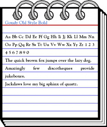 Goudy Old Style Bold Font