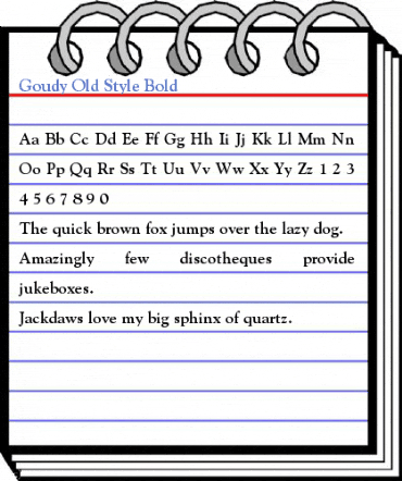 Goudy Old Style Bold Font