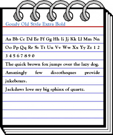 Goudy Old Style Extra Bold Font