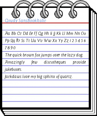 Goudy SansBookItalic Font