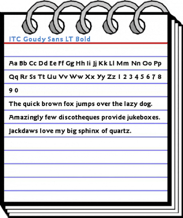 ITC Goudy Sans LT Bold Font