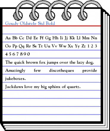 Goudy Oldstyle Std Bold Font