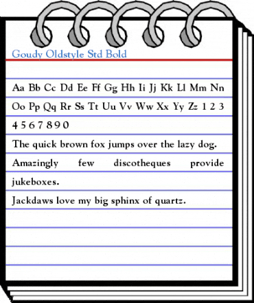 Goudy Oldstyle Std Bold Font
