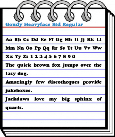 Goudy Heavyface Std Regular Font
