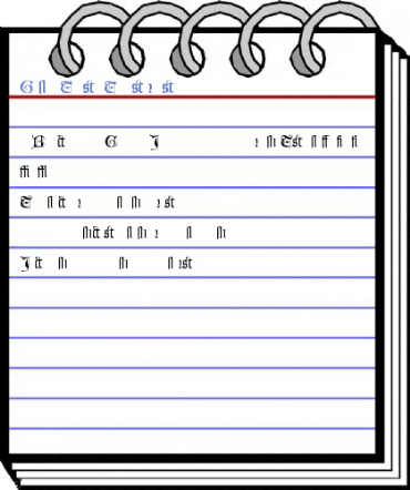 Goudy Text MT Alternate Font