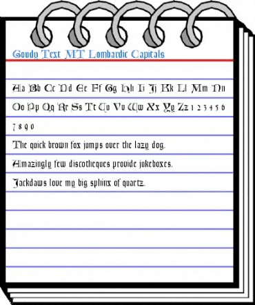 Goudy Text MT Lombardic Capitals Font