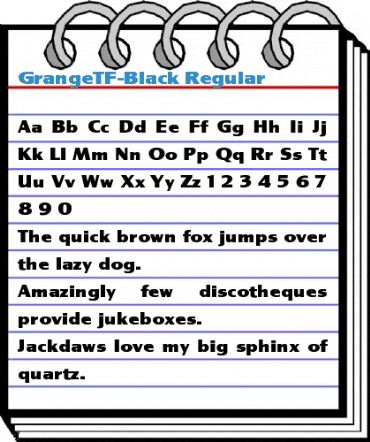 GrangeTF-Black Regular Font