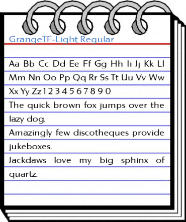 GrangeTF-Light Regular Font