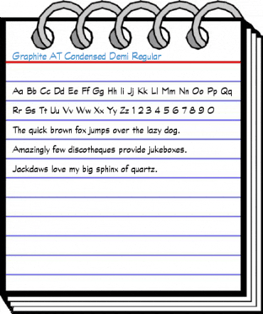 Graphite AT Condensed Demi Regular Font