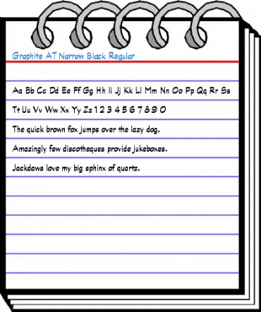 Graphite AT Narrow Black Regular Font