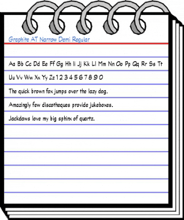 Graphite AT Narrow Demi Regular Font