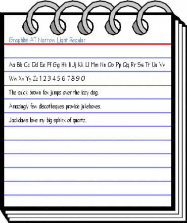 Graphite AT Narrow Light Regular Font