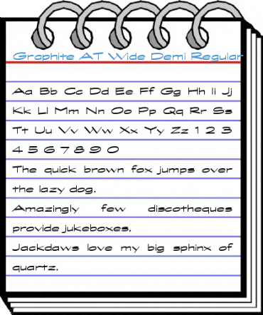 Graphite AT Wide Demi Regular Font