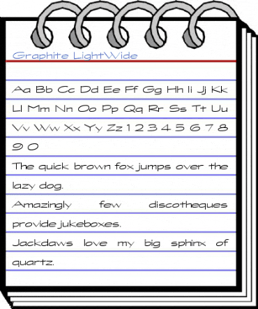 Graphite LightWide Font