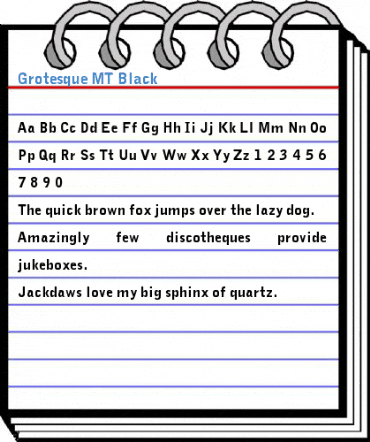Grotesque MT Black Font