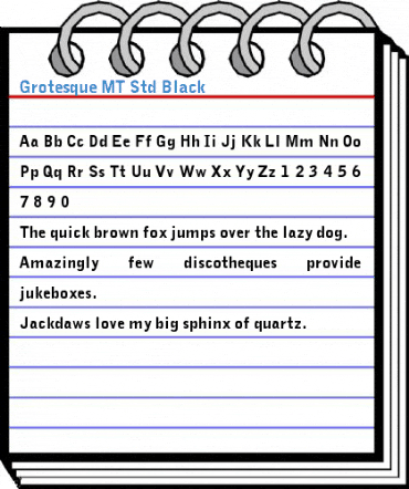 Grotesque MT Std Black Font