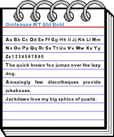 Grotesque MT Std Bold Font