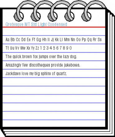 Grotesque MT Std Light Condensed Font