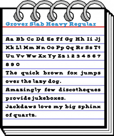 Grover Slab Heavy Regular Font