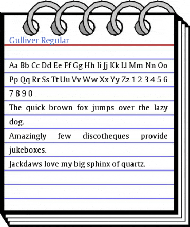 Gulliver Regular Font