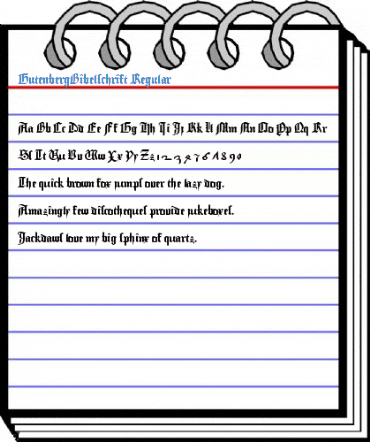 GutenbergBibelschrift Regular Font