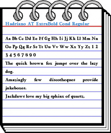 Hadriano AT ExtraBold Cond Regular Font