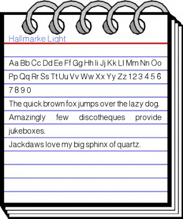 Hallmarke Light Font