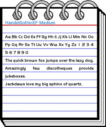 HandelGothicEF Medium Font