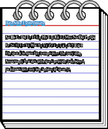 HateNote Extortionate Font