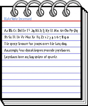 HateNote Incensed Font