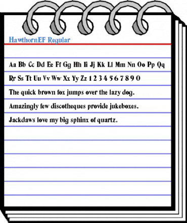 HawthornEF Regular Font