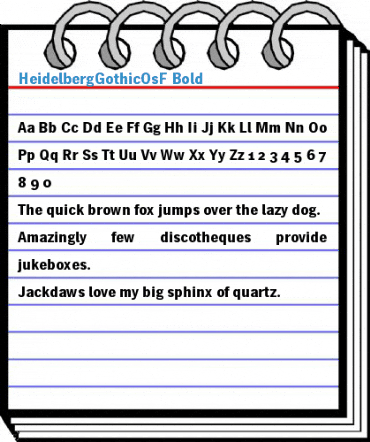 HeidelbergGothicOsF Bold Font