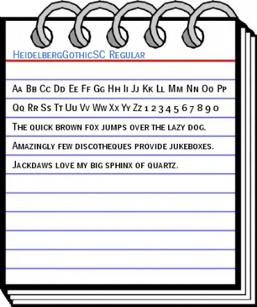 HeidelbergGothicSC Regular Font