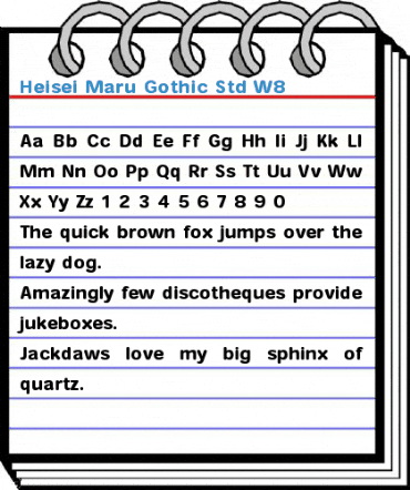 Heisei Maru Gothic Std W8 Font