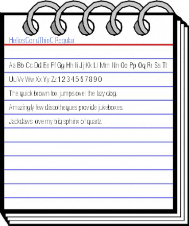 HeliosCondThinC Regular Font