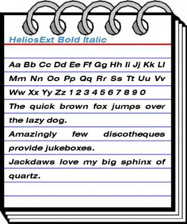 HeliosExt Font