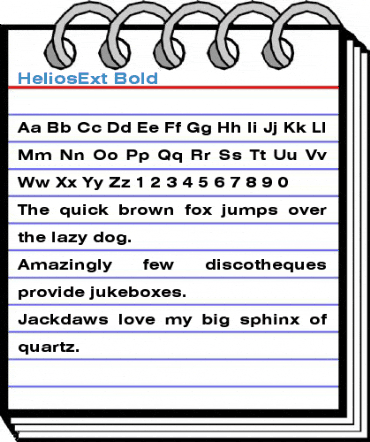 HeliosExt Bold Font