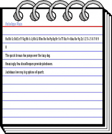 Heliotype Plain Font