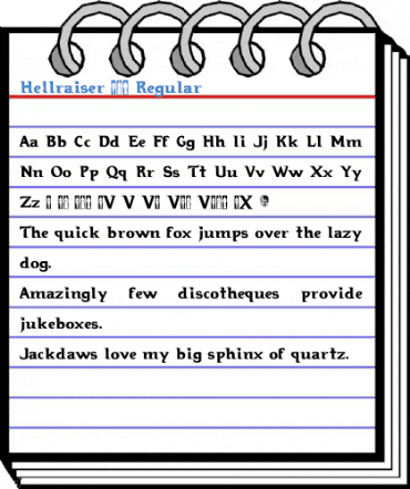 Hellraiser 3 Regular Font
