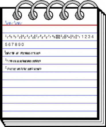 Helvetica Fractions Font