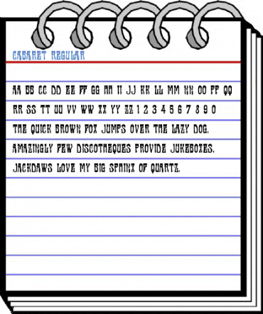 Cabaret Regular Font